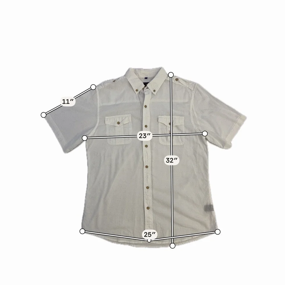 Vintage Pussers West Indies Mens Shirt Size L White Lightweight Nautical Coastal